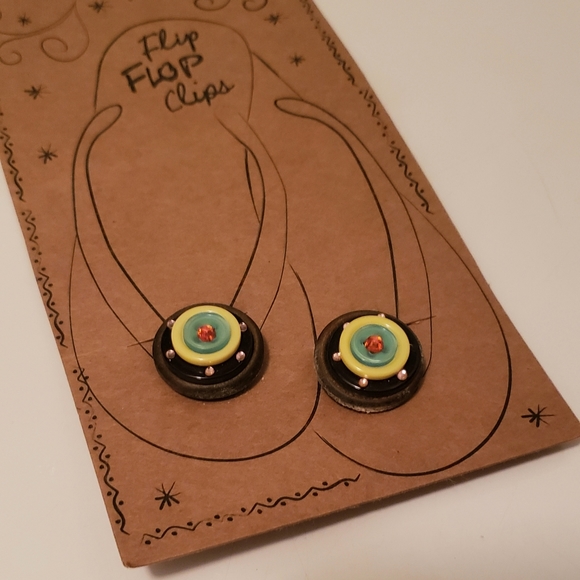 💥 5/$10 Natural Life Flip Flop Clips - Colorful Boho Style - Picture 4 of 9